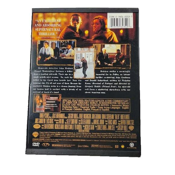 Fallen DVD 1998 Movie Thriller Denzel Washington & John Goodman Warner Bros 1998 - Picture 2 of 3